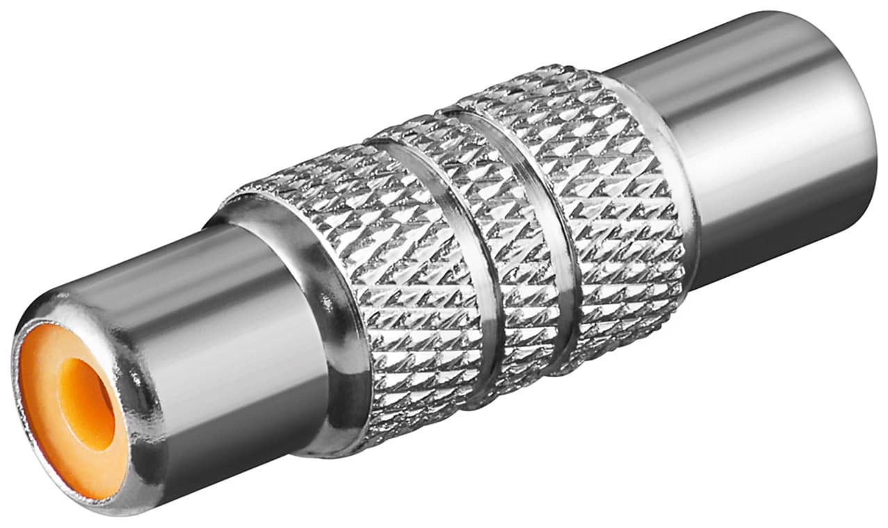 Adaptateur Goobay RCA, prise à prise, design métallique - 1x prise RCA > 1x prise RCA